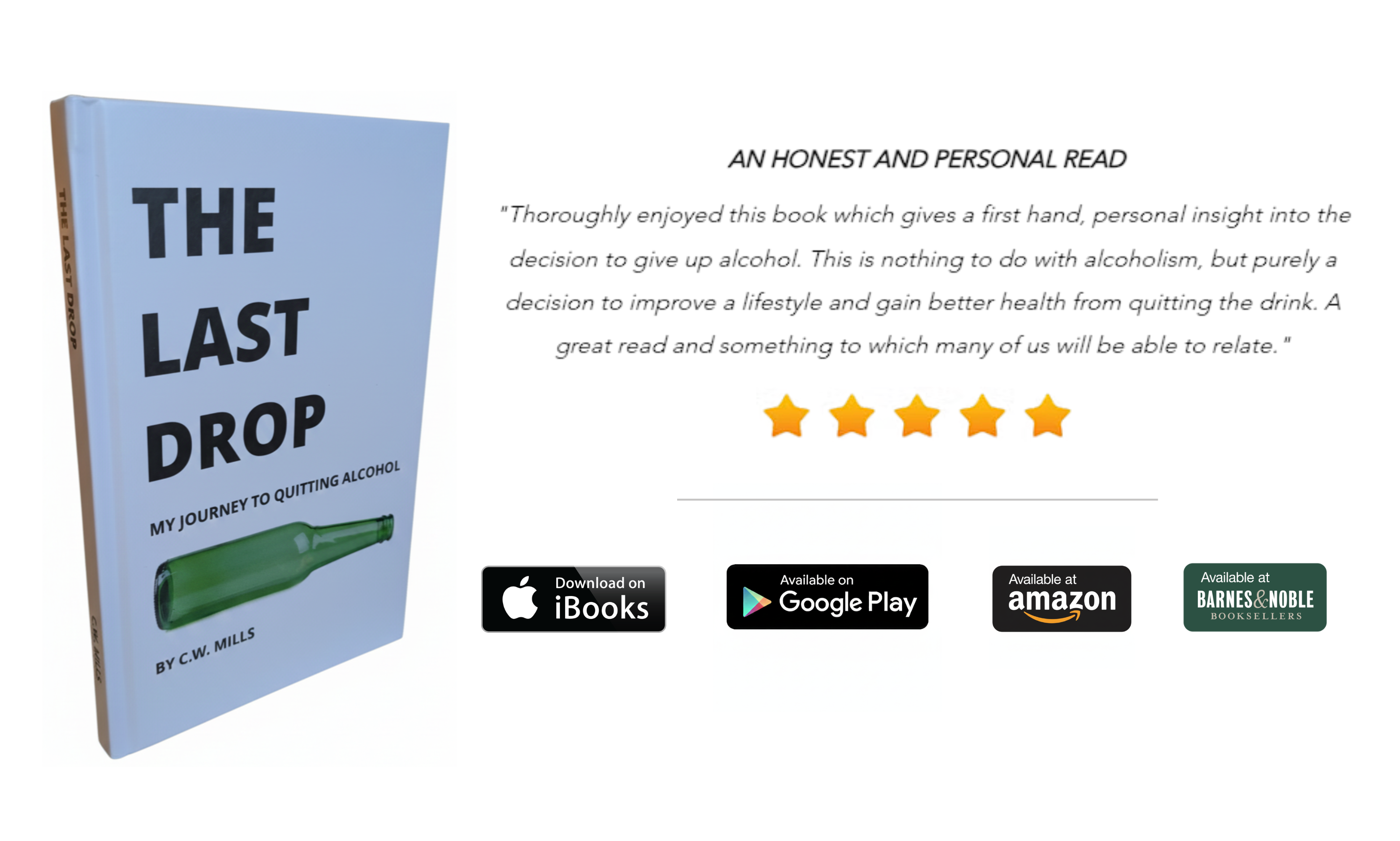 The Last Drop book cover with a reader review and retailer availability